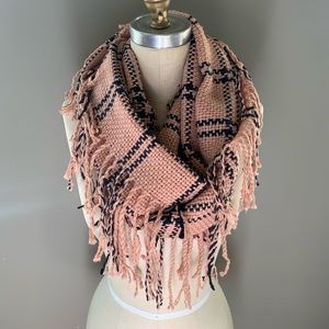 Knit Pink Infinity Scarf